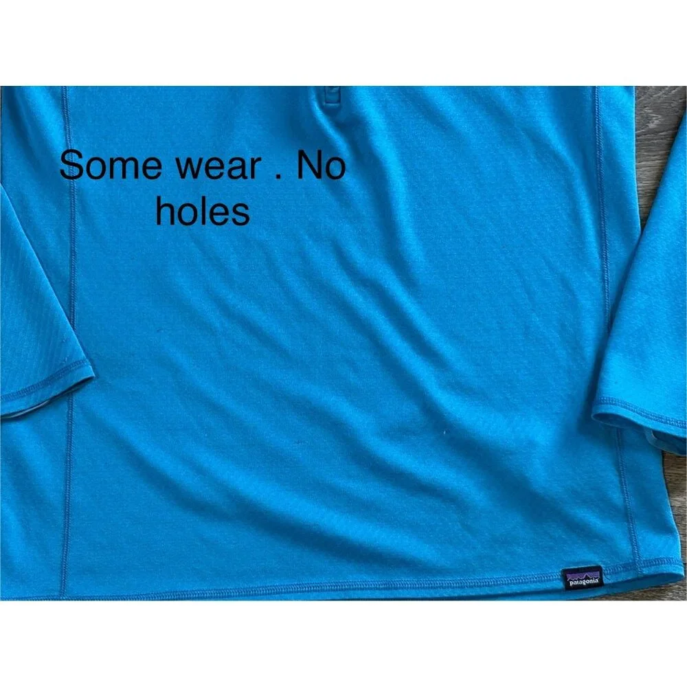 PATAGONIA CAPILENE MIDWEIGHT ZIP NECK LONG SLEEVE SPORT TOP BLUE MENS SMALL - Picture 4 of 8